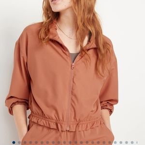 Old Navy StretchTech Loose Cropped Full-Zip Jacket medium